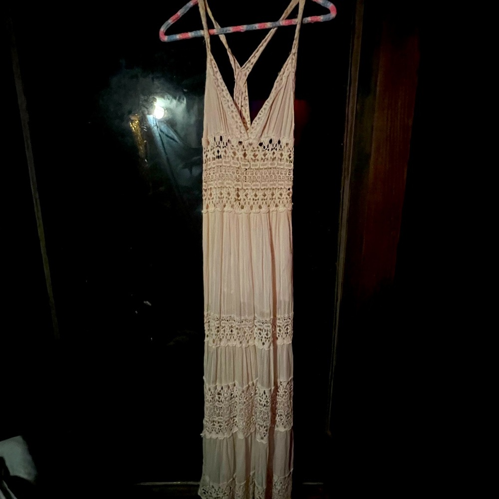 Crochet white dress